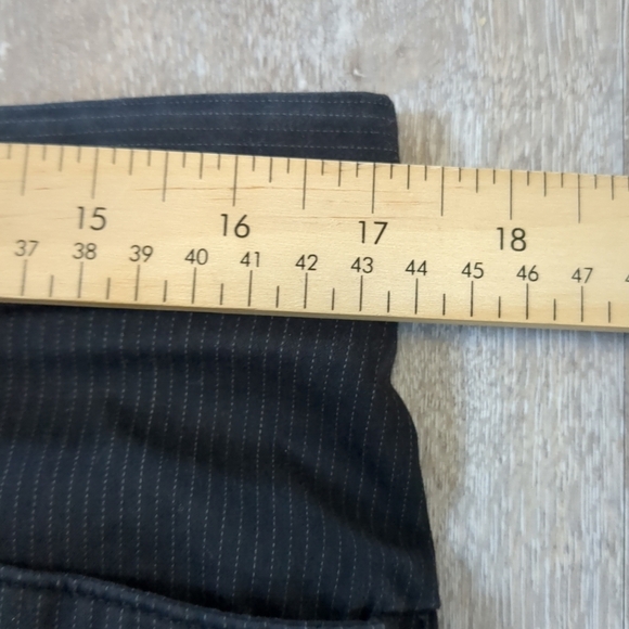 Calvin Klein Chino Pants Mens 34 Black Stripe Cotton Business Casual Formal - Picture 8 of 11